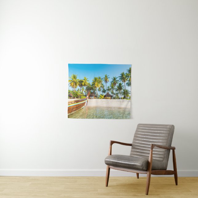 Tapiz Casas de planta baja en la playa el | Ko Mook, (In situ (horizontal))