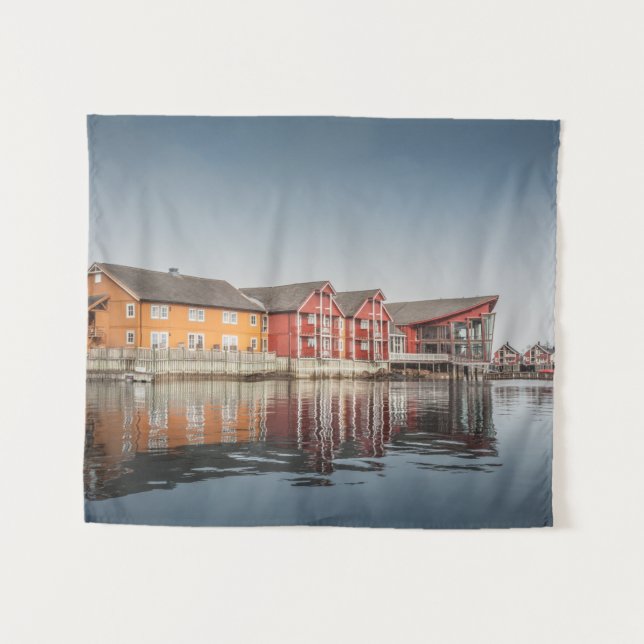 Tapiz Casas pintadas de Noruega (Anverso (horizontal))