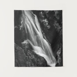 Tapiz Cascada blanca y negra en Hell Gorge, Eslovenia
