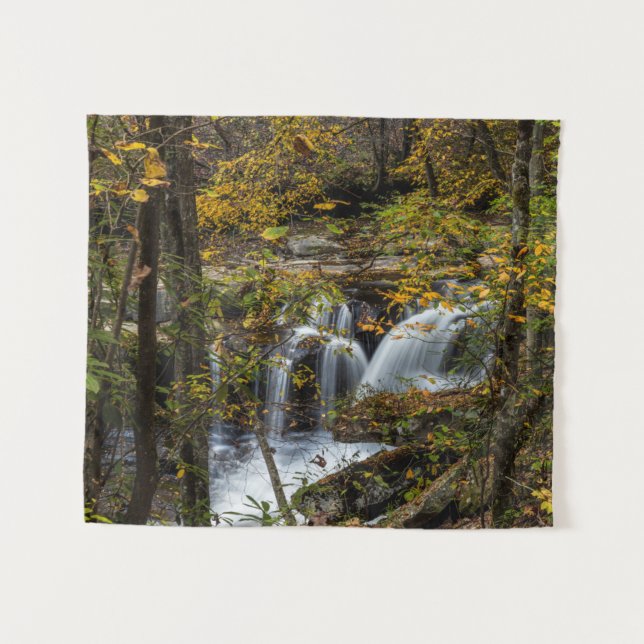 Tapiz Cascada del arroyo Dunloup | Virginia Occidental (Anverso (horizontal))