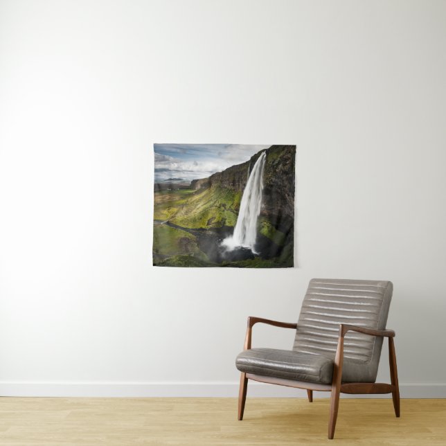 Tapiz Cascada el | Islandia de Seljalandsfoss (In situ (horizontal))