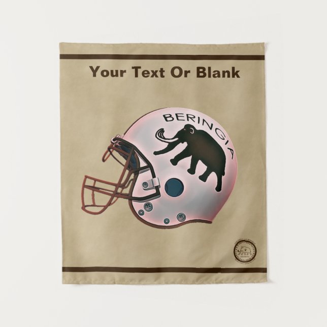 Tapiz Casco de Fútbol de la Universidad de Beringia (Anverso)