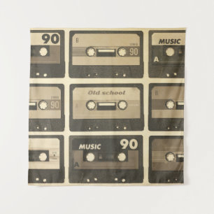 Tapiz Cassette de audio, Hip-Hop Poster Retro.