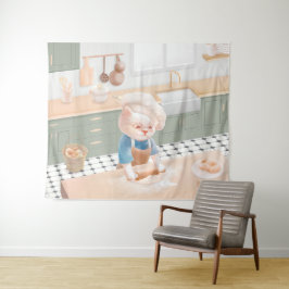 Tapiz Cat Baker Baby - Acogedor Kneading