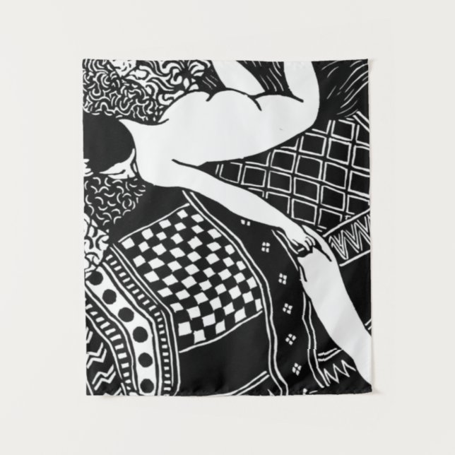 Tapiz Cat Felix Vallotton Lady Bed Laziness La Paresse (Anverso)