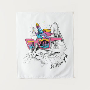 Tapiz Caticorn el   tan Meowgical