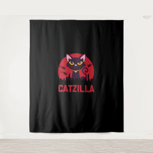 Tapiz Catzilla Funny Cat Monstruo