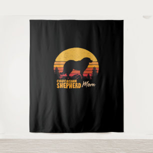 Tapiz Caucasian Shepherd Dog Mamá Vintage Retro Clásico 