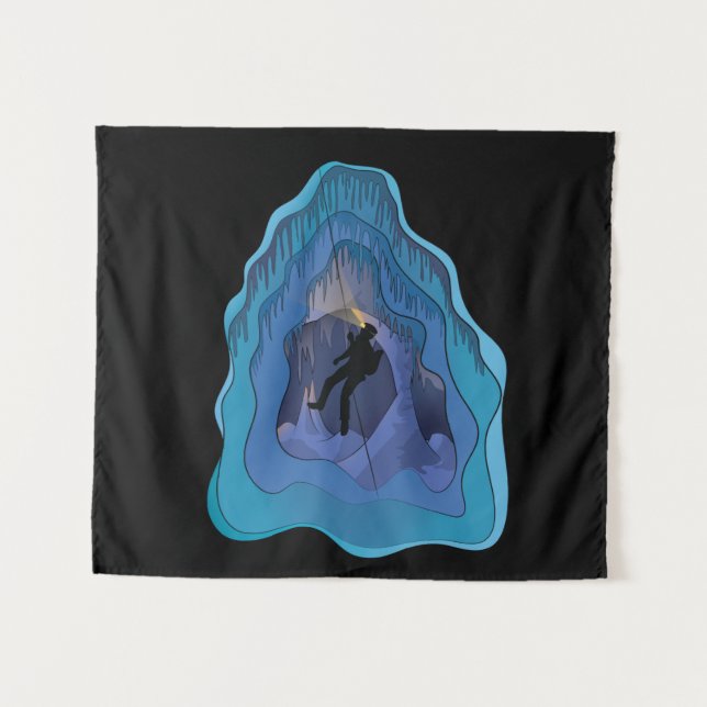Tapiz Caving Spelunking Underground (Anverso (horizontal))
