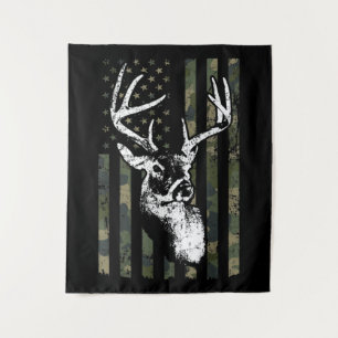Tapiz Caza de ciervos Whitetail Buck en EE.UU. Camuflage