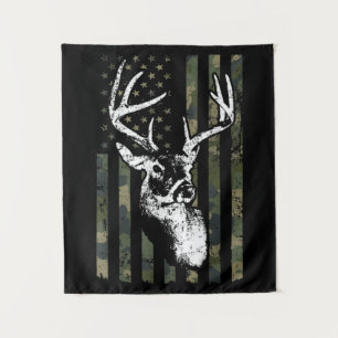 Tapiz Caza de ciervos Whitetail Buck en EE.UU. Camuflage
