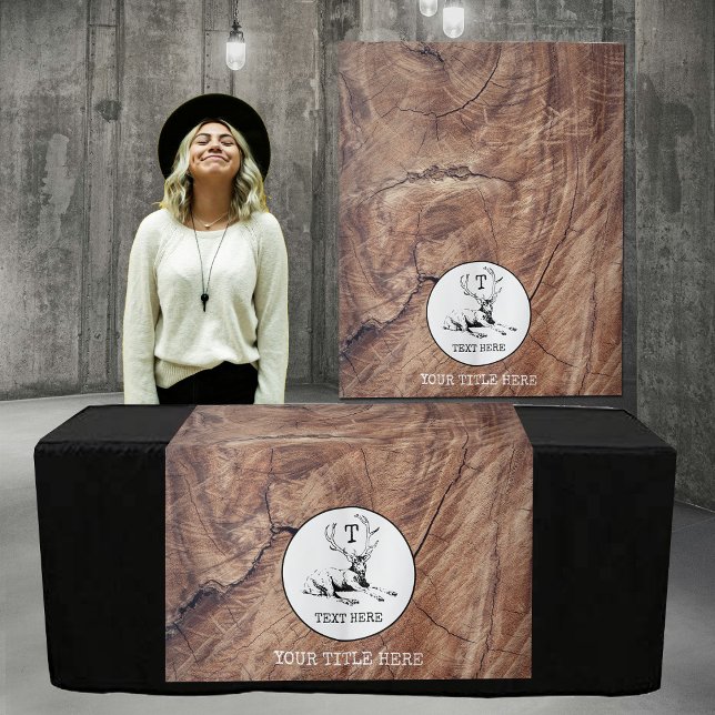 Tapiz Caza de monograma empresarial de banner en el corr (Table Runner Banner Business Monogram Hunting Tapestry)