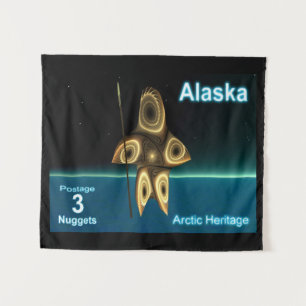 Tapiz Cazador Inuit Fractal - Franqueo de Alaska