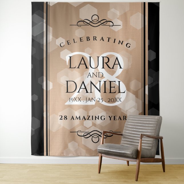 Tapiz Celebración del aniversario de bodas de lino del 2 (In situ)