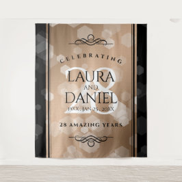 Tapiz Celebración del aniversario de bodas de lino del 2