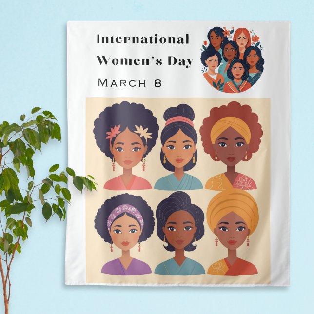 Tapiz Celebración del Día Internacional de la Mujer 8 de (A striking tapestry in celebration of International Women's Day on March 8th)