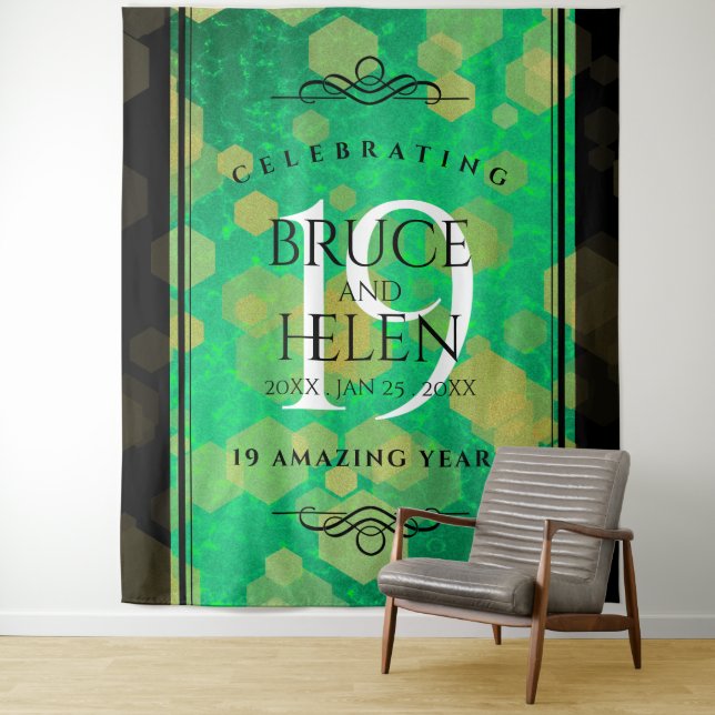 Tapiz Celebración elegante del 19º aniversario de bodas  (In situ)