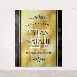 Tapiz Celebración elegante del 21º aniversario de bodas 