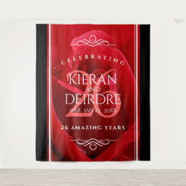 Tapiz Celebración elegante del 26º aniversario de bodas 