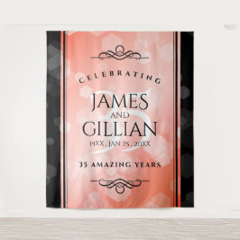 Tapiz Celebración elegante del 35º aniversario de bodas 