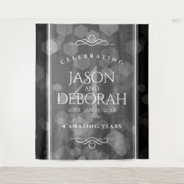 Tapiz Celebración elegante del 4º aniversario de bodas d