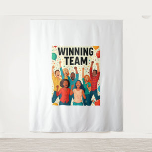 Tapiz Celebrar el Éxito – Diseño Gráfico "Equipo Ganador