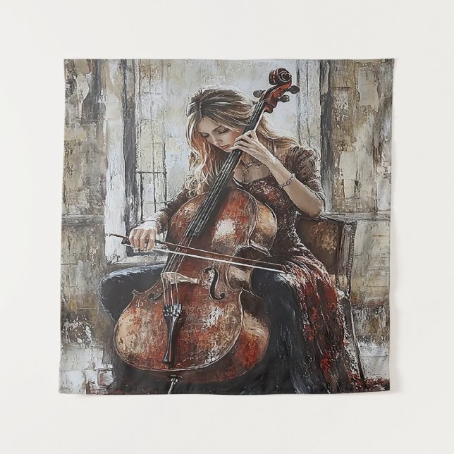 Tapiz Cello Serenade by the Window (Anverso)