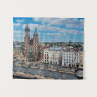 Centro de Cracovia desde arriba en Polonia