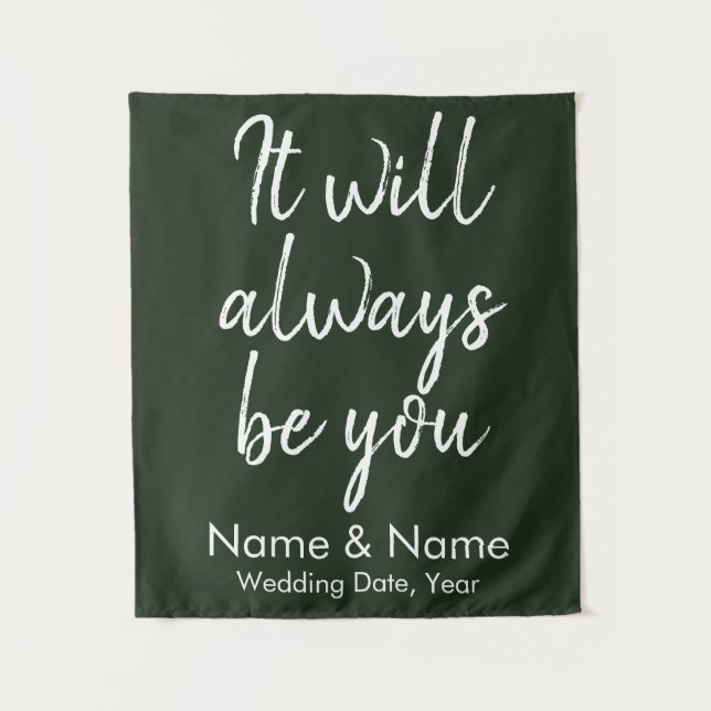 Tapiz Ceremonia de trasfondo de casamiento de campo Hunt (Anverso)