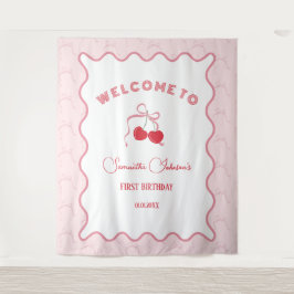 Tapiz Cerezo en el cumpleaños de la reverencia rosada su