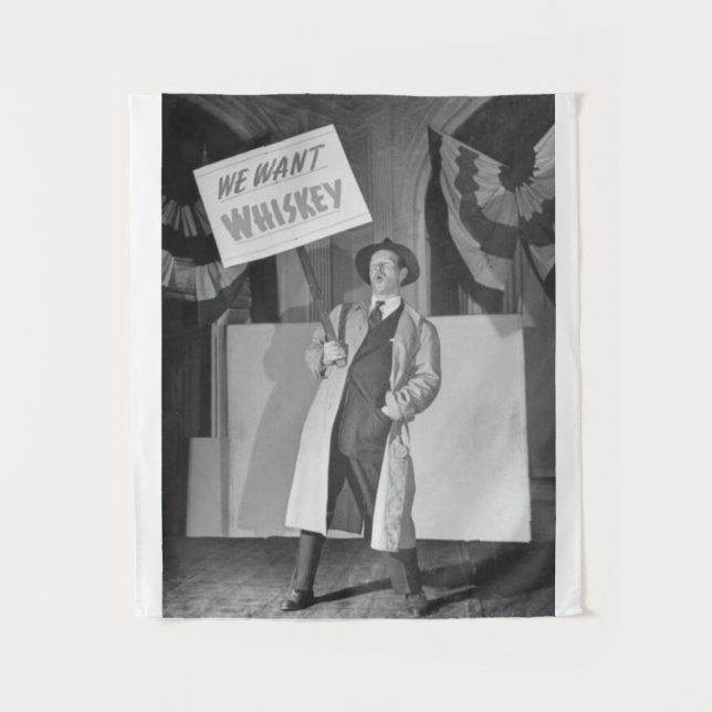 Tapiz Cerveza de prohibición de cosecha, queremos la pro (Anverso)