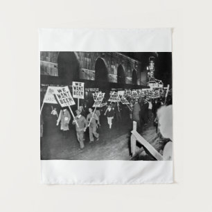 Tapiz Cerveza de prohibición de la cosecha, queremos cer