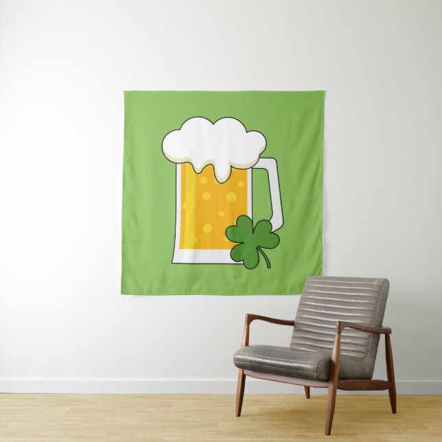Tapiz Cerveza irlandesa Mug con Shamrock Clover (In situ)