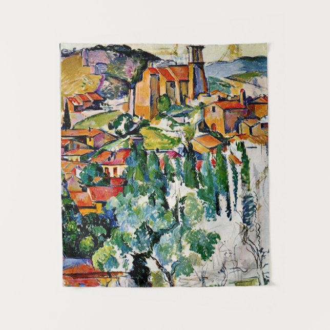 Tapiz Cezanne - La aldea de Gardanne (Anverso)