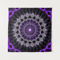 Tapiz Chakra morado - Arte de pared espiritual