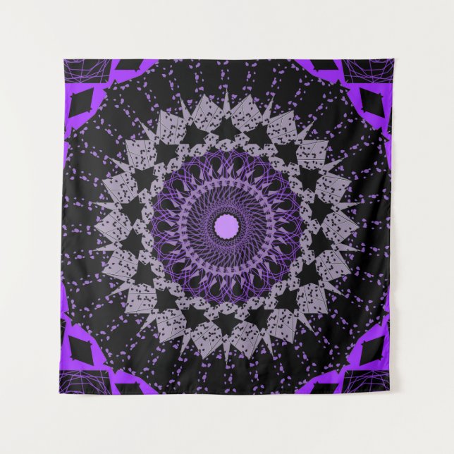 Tapiz Chakra morado - Arte de pared espiritual (Anverso)