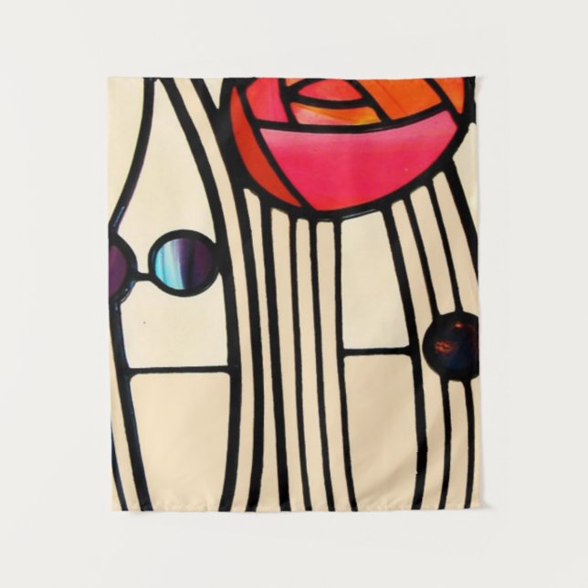 Tapiz Charles Rennie Mackintosh StainGlass (Anverso)