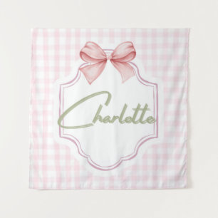 Tapiz Charlotte Lazo Rosa Personalizado e Impresión a Cu