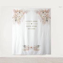 Tapiz Charm Desert White Roses Pampas Grass Boda