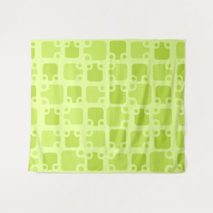 Tapiz Chartreuse de patrón moderno de mediados del siglo