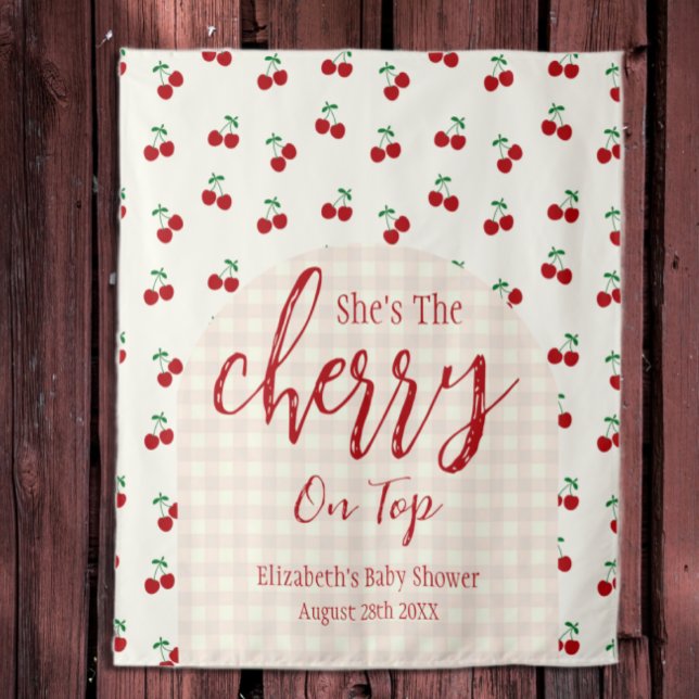 Tapiz Cherries Baby Shower (Subido por el creador)