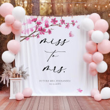 Cherry Blossom Butterfly rosa Shower