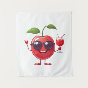 Tapiz Cherry Fun vacaciones alegres Fiesta de bebida tro