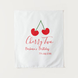 Tapiz Cherry two 2nd birthday red cherry kids simple 