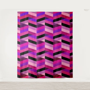 Tapiz Chevron/Herringbone abstracto   Púrpuras y Violeta