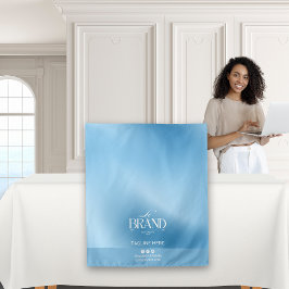 Tapiz Chic Blue Gradient Logo Event Display Table Runner