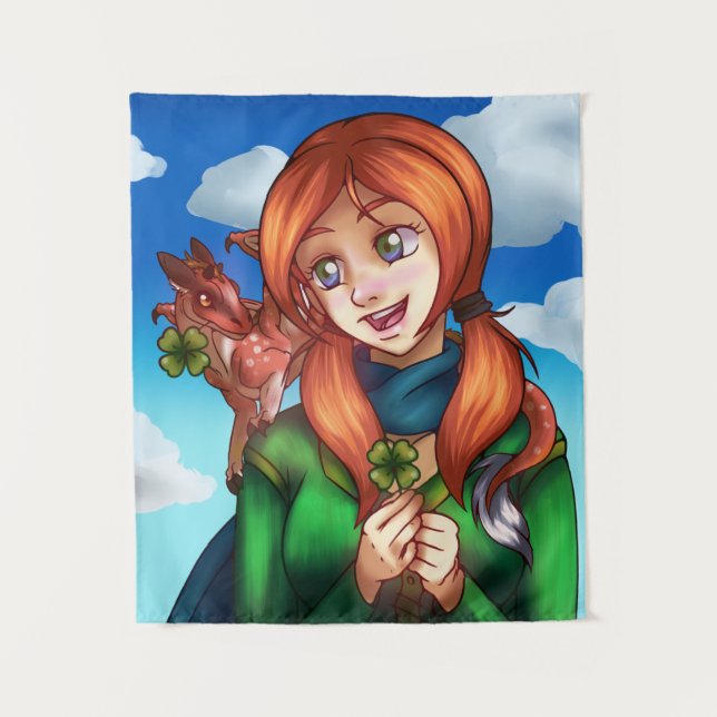 Tapiz Chica afortunado (Anverso)