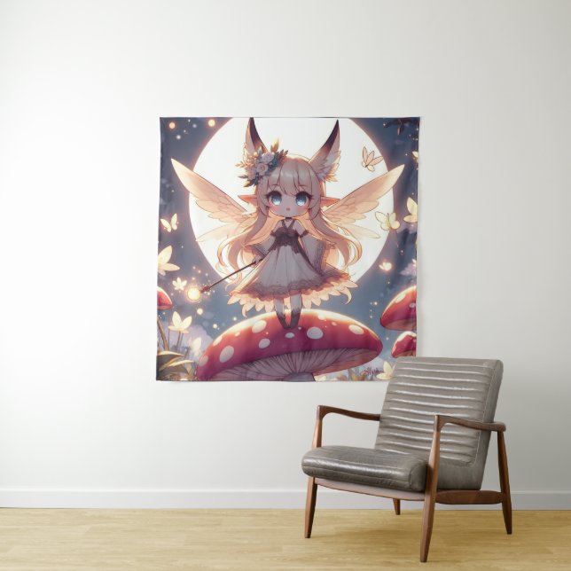 Tapiz Chica Anime Pixie Hippie Luna Hada (In situ)