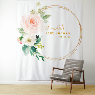Tapiz Chica Baby Shower Backdrop Photo Booth