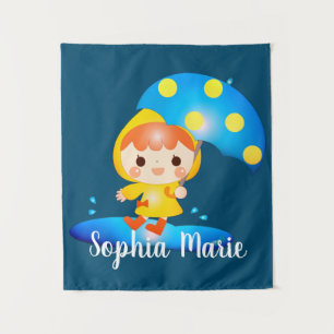 Tapiz Chica bailando bajo la lluvia